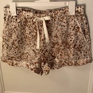 Leopard pattern pajama shorts, NWOT